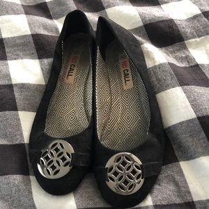 No call black flats. Size 8